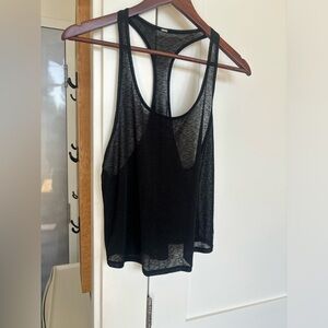 Alo Yoga sheer tank top cover up
